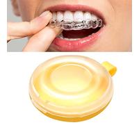 Qcwwy Contenitore per la Conservazione del Fermo, Materiale ABS Antipolvere per Apparecchi Ortodontici e Protesi Dentarie, Custodia Compatta per Uso Ospedaliero e Domestico (YELLOW)