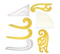 Qcwwy Cucire Strumenti di Progettazione del Kit Curva Francese Lineare per la Progettazione di Costumi e Adattamento del Set da 7 in PVC per Designer e Schneider