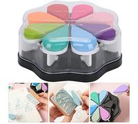 Qcwwy Cuscino di Sigillo a Mano Inchiostro, Cuscino di Foglie con una Base D'acqua Colorata per Mestieri per Artigianato (1015 Tempo felice)