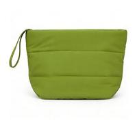 Qcwwy Custodia per Cosmetici Gonfia, Borsa per Trucco Trapuntata Impermeabile Portatile Borsa da Toilette da Viaggio Adatta per Donne Ragazze Viaggi D'affari Vacanze Organizzazione (GREEN)