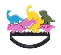 Qcwwy Dinosauri Montessori per Bambini di 3 4 5 Anni Dinosauri Impilabili Gioco di Bilanciamento dei Blocchi da Costruzione per abilità Motorie Fini Coordinazione Occhio-mano
