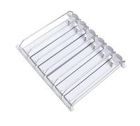 Qcwwy Dispenser per Lattine Impilabili Altri Accessori per la Conservazione della Spingibevande Scivolo per Frigorifero e Dispensa con Lattina per Bevande Regolabile Bianca in Plastica ABS Riciclata