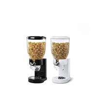 Qcwwy Dispenser Singolo per Cereali, Contenitore in Plastica ABS per Alimenti Secchi, Facile da Usare per l'organizzazione della a Casa (WHITE)