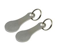 Qcwwy Dispositivo di Rimozione del Carrello della Spesa, Portachiavi in acciaio Inossidabile per un Facile Sblocco, Gettone del Carrello di Lunga Durata per le Esigenze dello Shopping (SILVER)