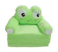 Qcwwy Divano Pieghevole per Bambini Divano Pieghevole per Bambini per Design a Fumetti Tessuto Corto in Peluche Morbido e Confortevole per di 1-3 Anni (Rana)