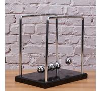 Qcwwy Equilibrio a Culla di Newton, Giocattolo Educativo con Sfere di Metallo, Sfere Oscillanti per la Scrivania dell'ufficio Domestico