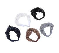 Qcwwy Fasce per Capelli in Pizzo per Donne Gioielli Alla Moda Intarsio di Perle Fasce Elastiche per Capelli Fascia Larga Morbida e Traspirante con Colori Vivaci per Matrimoni Feste Palestra Yoga Gite