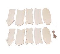 Qcwwy Frecce in Legno Decorazione da Parete Elegante Segnale Freccia Appesa Fai da Te per Etichette per Matrimoni per le Vacanze, in Compensato a Pioppo da 10 Pezzi per Decorazioni per la Casa
