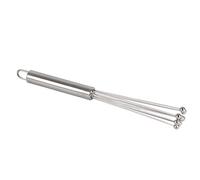 Qcwwy Frusta a Sfera in Acciaio Inossidabile da 9,8 Pollici Miscelatore Manuale per Frullino per le Uova Utensile da Versatile per gli Appassionati di Maniglia Ergonomica per Frullare in Modo