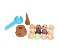 Qcwwy Gioco di Cono Gelato in Plastica Set di Giochi di Finzione Migliora le capacità Motorie per Bambini di età Compresa tra 2 e 4 Giocattoli Educativi per l'apprendimento Precoce