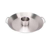 Qcwwy Girarrosto per Pollo, Supporto per Pollo in Acciaio Inox con Vaschetta Raccogligocce, Doppia Maniglia Ergonomica, Griglia Rotonda Antiaderente, Riscaldamento Uniforme, Lavabile