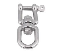 Qcwwy Grillo a Scatto Girevole Grillo a Scatto Girevole in Acciaio Inossidabile Resistente 6 Mm Anello Antiruggine di Grado Marino Rotante Rampe e Rimorchi (6MM)