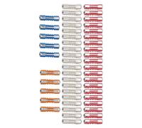 Qcwwy Kit Fusibili Europei per Autoveicoli, Materiali Pf e Scaglie di Zinco, 50 Pezzi 5A 8A 16A 25A per Auto d'epoca