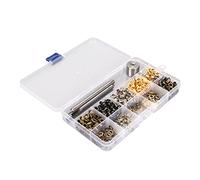 Qcwwy Kit Passacavo Accessori Fai da Te Occhielli con 3 Pezzi Installa Strumenti per Riparare Scarpe Borse Abbigliamento Artigianato in Pelle Kit Passacavo 4 Colori 280 Set Accessori per Abbigliamento
