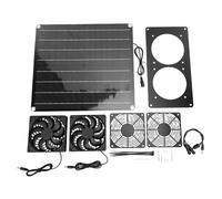 Qcwwy Kit Ventola di Scarico Solare da 25 W, Resistente All'acqua IP65, | Controllo Automatico della velocità, Funziona con la Luce Solare, Installazione Semplice, Utilizzo Fuori Rete, per Serre