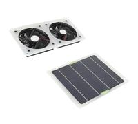 Qcwwy Kit Ventola Pannello Solare, Doppio Scarico Portatile Impermeabile 100 W 12 V Risparmio Energetico Ventilazione Ultra Durevole Flusso d'Aria Ad Alta velocità Set Alimentato dal