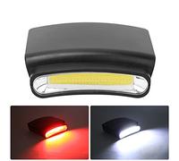 Qcwwy Lampada Frontale a LED Portatile Altre Forniture da Campeggio per Escursionismo con LED COB Ampia Illuminazione e Avviso Rosso Lampeggiante per attività all'aperto Lampada Frontale per (Faro
