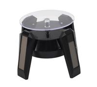 Qcwwy Lampade Decorative Desktop Turnabile Servifica di Gioielli Rotanti a Energia Solare con Rotazione Motorizzata a LED LED Blu Che Mostra Un Giradischi per la Collana di Orologi Bracciale