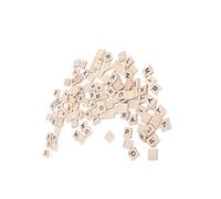 Qcwwy Lettere Maiuscole del Legno Ortografia Duratura Duratura A-z Capitale A-z per Regali Riattaccati, Set di 100 Carte in Legno