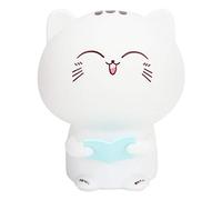 Qcwwy Luce Notturna a LED per Gatti in Silicone con Ricarica USB e (BLUE)