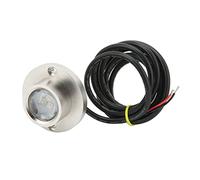 Qcwwy Luce Subacquea per Barca LED Luce Subacquea Lampada Tappo di Scarico Luce Subacquea LED Marina IP68 Impermeabile 12V / 24V DC 3 Perline Lampada LED Acciaio Inossidabile 316 (Blu)