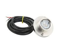 Qcwwy Luce Subacquea per Barca LED Luce Subacquea Lampada Tappo di Scarico Luce Subacquea LED Marina IP68 Impermeabile 12V / 24V DC 3 Perline Lampada LED Acciaio Inossidabile 316 (Bianco)