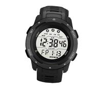 Qcwwy Luminious Sports Watch Multifunctional Wation Timing Digital Lord Sport Watch, Che Si è Sviluppato per L'avventura All'aperto (BLACK)