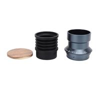 Qcwwy Macinacapazione Caffettiera Dose Singola Sotto, Macinatura del caffè Silicone Soffiatore a Dose Singola Dose con Coperchio in Legno Caffettiera Ad Imbuto a Dose Singola
