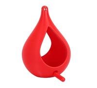 Qcwwy Mangiatoie Mangiatoia per Uccelli da Esterno in Plastica con Palo per Pesce Persico Attira la Fauna Selvatica per il Cortile, Giardino, Osservazione degli Uccelli, Sospensione a Forma di (rosso)