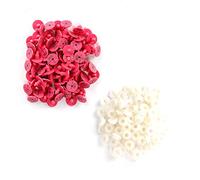 Qcwwy Marchi Auricolari in Plastica per Animali di Grandi Dimensioni, Materiale di qualità, Facile Identificazione per Accessori per Incubatrici per Bestiame e Piccoli Animali (Rosa rossa)