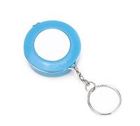 Qcwwy Metro a Nastro Flessibile, Mini Portachiavi Colorato Portatile a Forma di Righello Retrattile, Accessori per Cucire Adatto per la Misurazione del Corpo, Taglio Fatto a Mano, (BLUE)