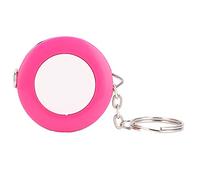 Qcwwy Metro a Nastro Flessibile, Mini Portachiavi Colorato Portatile a Forma di Righello Retrattile, Accessori per Cucire Adatto per la Misurazione del Corpo, Taglio Fatto a Mano, (Rosa rossa)