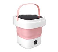 Qcwwy Mini Lavatrice Portatile a Secchio, Lavatrice Pieghevole con Funzione di Asciugatura Morbida per Uso Domestico (Spina UE)