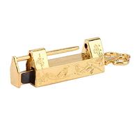 Qcwwy Mini Lucchetto Vintage in Stile Cinese, Blocco retrò Solido per Gioielli o Mini Mobili (Magpie Golden)