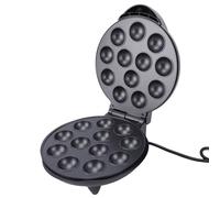 Qcwwy Mini Macchina per Pancake Ripieni, 1200 W 12 Griglie su Entrambi i Lati Riscaldamento Rapido Rivestimento Antiaderente Macchina per Muffin Elettrica Macchina per Danesi (Spina europea)