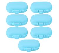 Qcwwy Mini organizer portatile per medicinali con 4 scomparti, organizer per medicinali da viaggio, design rimovibile per un facile lavaggio, scatola tascabile con grande capacità per, Blu, Cartella