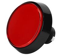 Qcwwy Mini Pulsante con Interruttore da Gioco in ABS Ad Alta sensibilità a Luce LED da 60 Mm per Console di Gioco e Altre Periferiche per Videogiochi (Rosso+LED+interruttore a tre gambe)