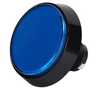 Qcwwy Mini Pulsante con Interruttore da Gioco in ABS Ad Alta sensibilità a Luce LED da 60 Mm per Console di Gioco e Altre Periferiche per Videogiochi (Blu+LED+interruttore a tre gambe)