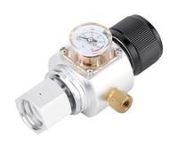 Qcwwy Mini Regolatore di CO2 Valvola di Controllo della Pressione Regolatore di Gas con Manopola Regolabile Quadrante PSI 0-90psi per Bombole di Acqua Gassata Homebrew EU USA