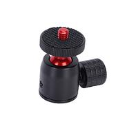 Qcwwy Mini Teste a Sfera e Adattatore per Montaggio su Slitta per Fotocamera DSLR, Luce e attrezzatura. Mini Testa a Sfera con Teste per Treppiedi a Vite da 1/4 di Pollice (palla rossa)