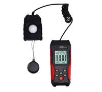 Qcwwy Misuratore di Luce Dell'illuminanza Digitale, 0,1-200000LX Gamma di Misurazione Fotometro Portatile Luxmetro con Metro di Misurazione della luminosità del Display LCD per