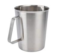 Qcwwy Misurino in Acciaio Inossidabile 304, Tazza per Schiuma di Latte Resistente Alla Corrosione con Beccuccio e Scala, per la Casa, la Caffetteria, il Ristorante, il Bar, la Festa (1500 ml)