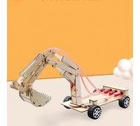 Qcwwy Modello di Escavatore in Legno, Idraulico Didattico, Kit di Ingegneria Fai Te per l'apprendimento Pratico in Box/Cover, Scuole e Biblioteche