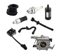 Qcwwy MS180 Carburatore di Accensione a Bobina di Accensione Carboidrati di Set Metal Laerfalla per Tosaerba per Tagliere CARBUTER CARBURETORE Parte di Sostituzione Compatibile per Gli Utensili