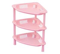 Qcwwy Organizzatore per Mensole da Bagno a 3 Livelli, Assemblaggio Senza Attrezzi, Materiale Durevole in PP, Ideale per gli Organizzatori di Bagno, e Lavanderia (triangolo)