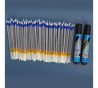 Qcwwy Penna Cancellabile con Acqua, 2 Pezzi, 100 Pezzi, Ricarica, Strumento di Marcatura Patchwork per la Pulizia Artigianale della Pelle, per Scrivere a Mano su Accessori per Indumenti in Pelle e