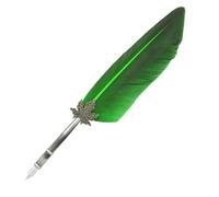 Qcwwy Penna per Penna Vintage -Caligrafia del Dipartimento Quill Elegante Farpuzzino in Acciaio Inossidabile per il Disegno e la Scrittura, le Forniture per Uffici Natalizie (GREEN)