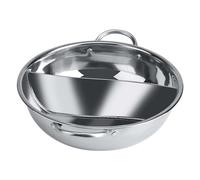 Qcwwy Pentola Calda Spessa In Acciaio Inossidabile Con Separazione A Doppio Sapore Fornello A Induzione Antiaderente 27-31 Cm Per Riunioni Di Famiglia Utensili Da (30 cm)