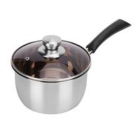 Qcwwy Pentola per Latte con Manico Singolo, Casseruola Dal Fondo Spesso Dal Design Ergonomico con Manico Antiscottatura Rimovibile e Coperchio per il Rilascio del Vapore, per Cucinare