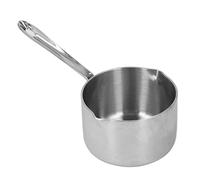 Qcwwy Pentole Scaldapadelle Pentola per Latte Compatta da 300 Ml con Doppio Beccuccio per Sciogliere il Burro e Riscaldare il Latte su Fornelli a Induzione Burro in Acciaio Inossidabile